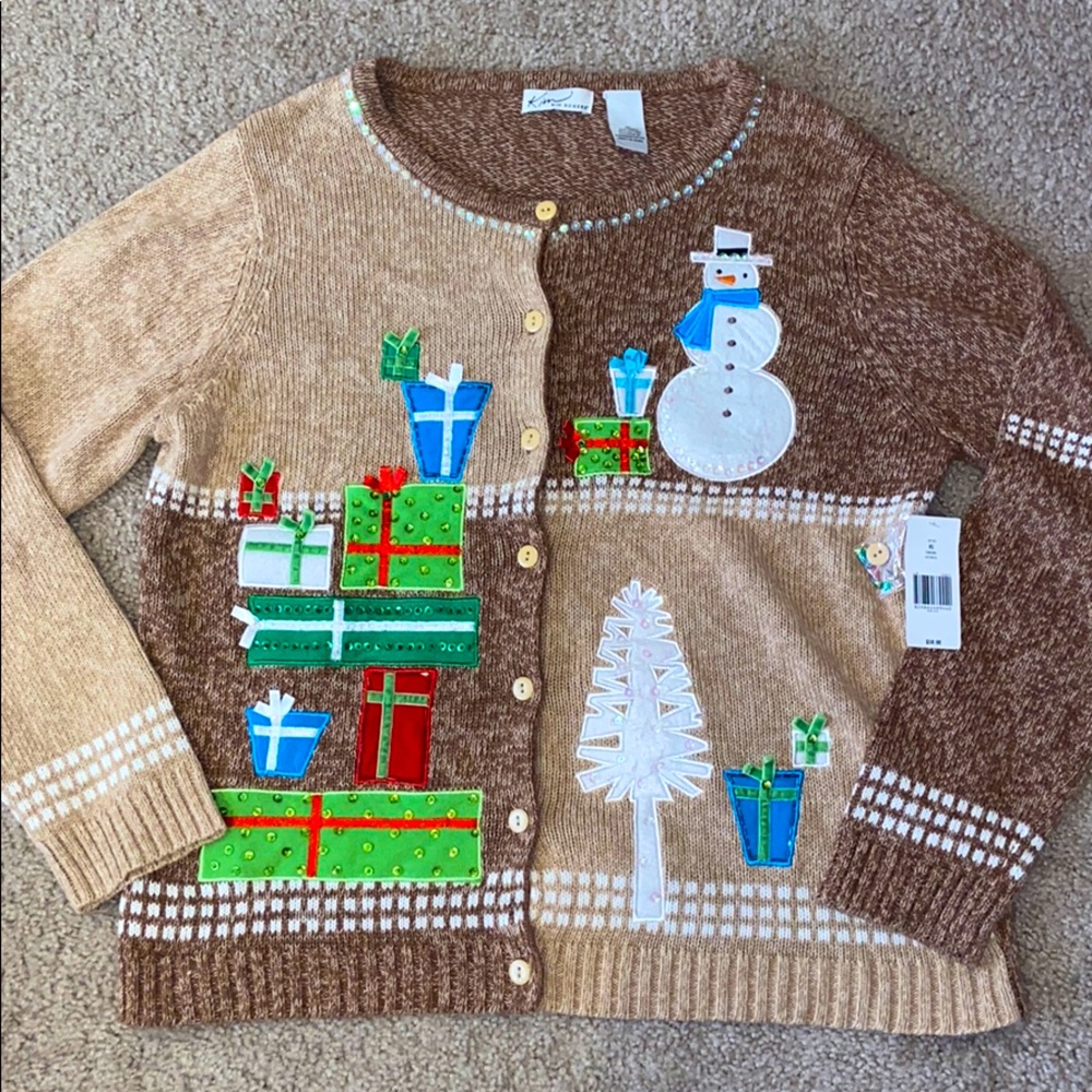 NWT Kim Rogers Holiday Cardigan XL
